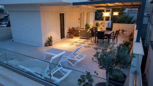 Balkón alebo terasa v ubytovaní Villa Vesta Retiré - Kalamata Mediterranean Villas