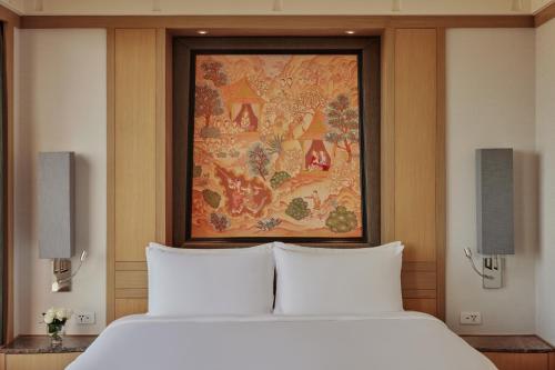Cama o camas de una habitación en Banyan Tree Bangkok