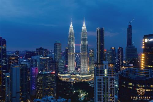 Nespecifikovaný výhled na destinaci Kuala Lumpur nebo výhled na město při pohledu z apartmánu