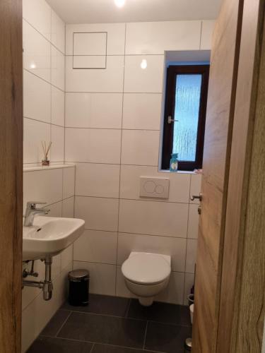 Koupelna v ubytování Alpin Haus Klösterle