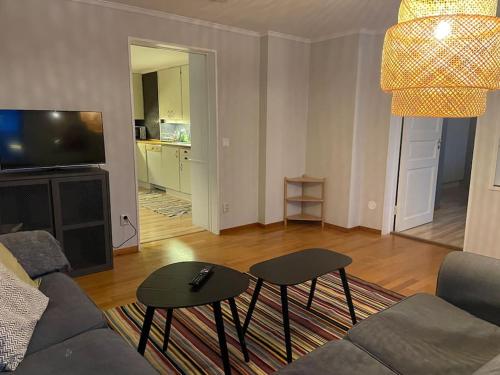 Kuchyň nebo kuchyňský kout v ubytování Egen lägenhet på Södermalm nära centrum