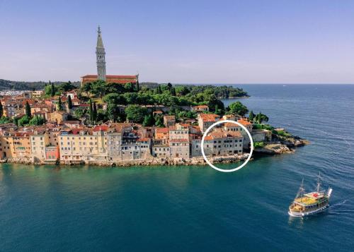 Apartment in Rovinj mit Terrasse und Garten und Meerblick
