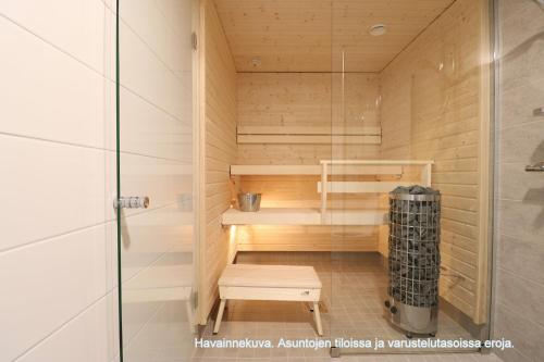 Katil dua tingkat atau katil-katil dua tingkat dalam bilik di Forenom Serviced Apartments Espoo Nupuri