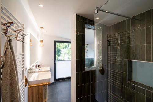 Koupelna v ubytování Grüngedacht