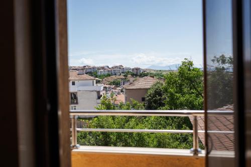 a view from a window of a city at Семеен хотел Свети Георги in Sandanski
