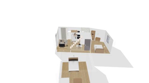 a floor plan of a room with cardboard boxes at Le Wild Heaven - Home Homy in Vierzon
