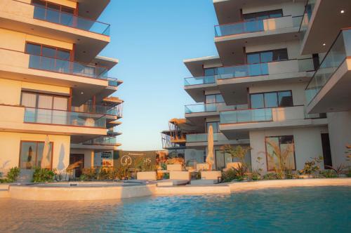 Πισίνα στο ή κοντά στο Hermoso y nuevo dpto a pie de playa