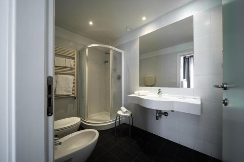 Koupelna v ubytování Hotel Trieste