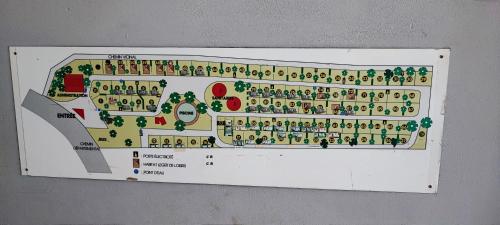 a plan of a building with people on it at Camping Carrefour de l'Ardèche in Saint-Remèze