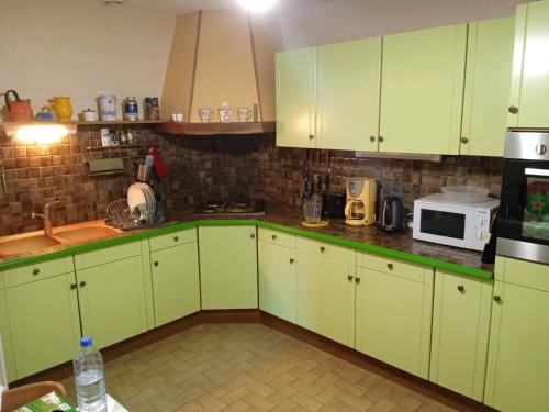 Kuchyňa alebo kuchynka v ubytovaní Gîte du guilhaumard et du larzac