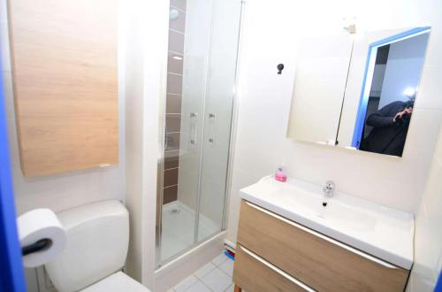 Koupelna v ubytování Entre Mer et Corbières