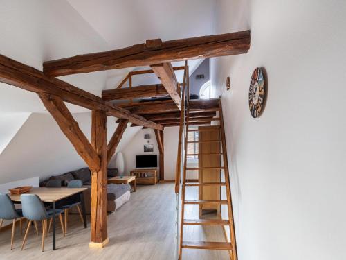 Μία ή περισσότερες κουκέτες σε δωμάτιο στο Studio in Buchholz am Müritzsee
