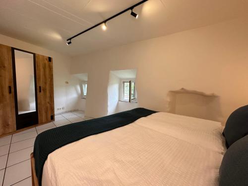 a bedroom with a large bed in a room at Ferienwohnung Stadtgarten in Radolfzell am Bodensee