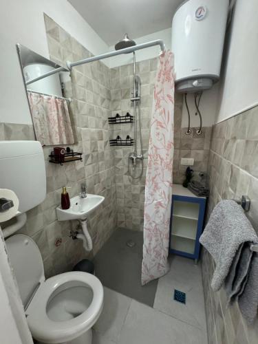 Koupelna v ubytování Apartman Laura