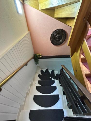 an overhead view of a staircase in a church at Hondo Rooms & Apartments in Sarajevo