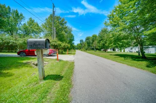 a mailbox on the side of a road at Andover Home Near State Park with Patio and Yard! in Hartstown