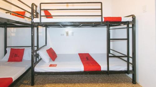 a room with two bunk beds in a dorm at RedDoorz @ Recson Boracay Hostel in Boracay