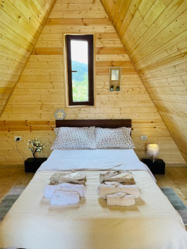 Postel nebo postele na pokoji v ubytování Mountain Cottage - Ananuri