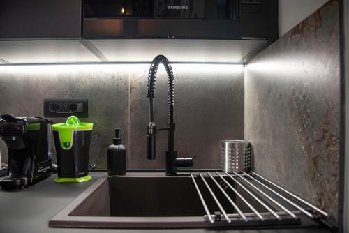 a kitchen sink with a faucet in a kitchen at Vatican Boutique Apartment with large Terrace in Rome