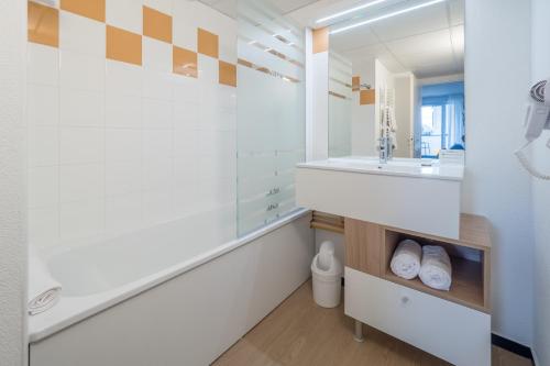 Koupelna v ubytování Hostel Le Hüb Grenoble