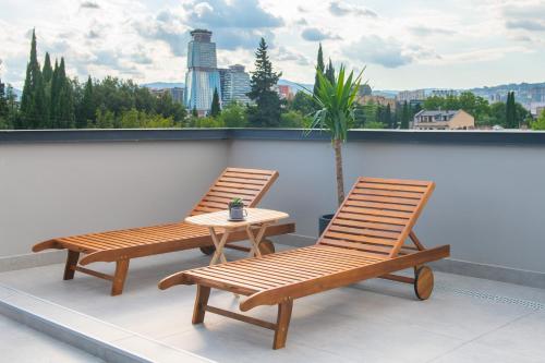 Balkoni atau teres di Qstay Gratus Tbilisi