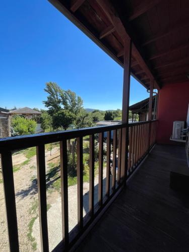 a view from the deck of a house at Alojamiento bodega LOF in Valtuille de Abajo