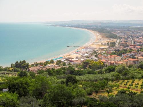 a view of a beach and the ocean at Casa Sant’Anna in Vasto