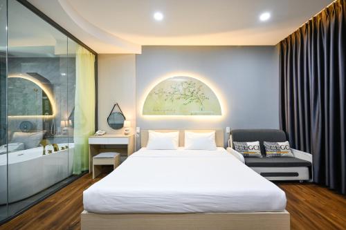 Sunrise Airport Hotelにあるベッド