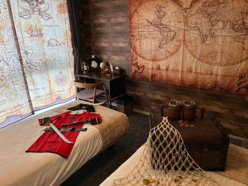 Cama ou camas em um quarto em Henn na Resort & Spa Kansai Airport - former Henn na Hotel Kansai Airport