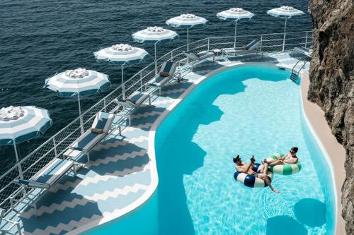 a rendering of the pool on the cruise ship at Hotel Miramalfi in Amalfi