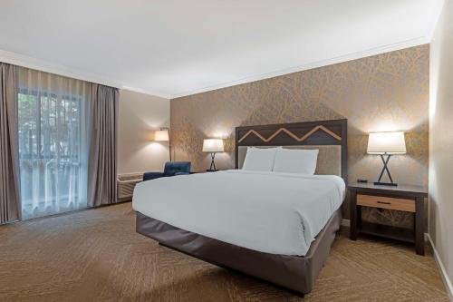 a hotel room with a large bed and a window at Best Western Plus Inn at the Vines in Napa