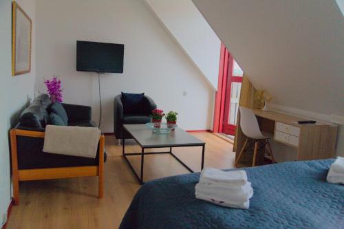 TV a/nebo společenská místnost v ubytování Hotel Hundested