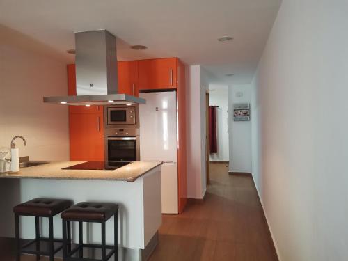 Η κουζίνα ή μικρή κουζίνα στο Apartamento centrico en Calella