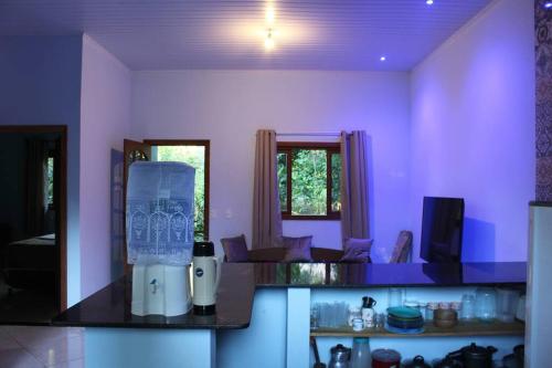 Kuchyň nebo kuchyňský kout v ubytování Casa da Rua do Coreto do Capão