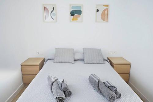 Cama o camas de una habitación en Espectacular ático en primera línea con vistas