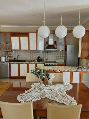Kuchyň nebo kuchyňský kout v ubytování Green Oasis Villa