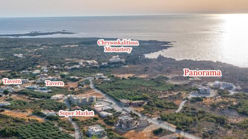 an aerial view of the island of panama at Panorama in Elafonisi