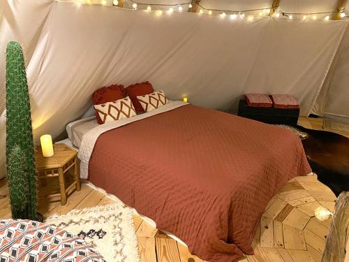 Ảnh trong thư viện ảnh của Évasion Nature: Tipi sur Pilotis avec Étang, Barque et Pétanque à Maulde, Frontière Belge - FR-1-510-148 ở Maulde