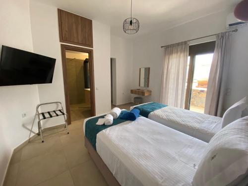 Postel nebo postele na pokoji v ubytování Mediterranean View Villa