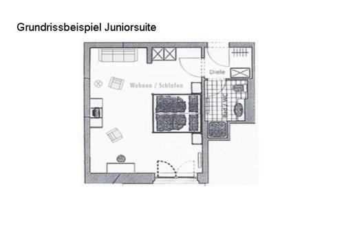 Půdorys ubytování Hotel Jens Weissflog
