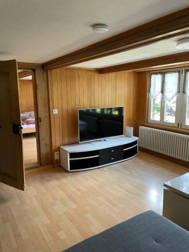 Una televisión o centro de entretenimiento en Cosy Swiss Apartment
