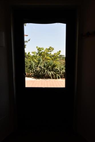 a window in a room with a view of a garden at Dream House in Piazza Armerina
