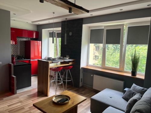 Кухня или мини-кухня в Center Apartment Ventspils
