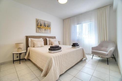 Postel nebo postele na pokoji v ubytování Kings Palace 2 BED