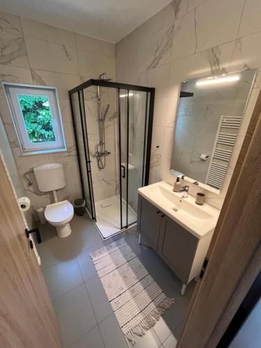 Koupelna v ubytování Piko's apartments