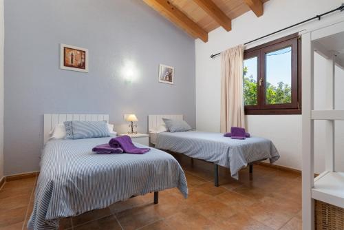 Postel nebo postele na pokoji v ubytování Casa Cati hermosa villa familiar cerca de la playa en Son Servera