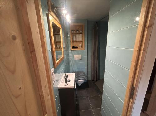 Ένα μπάνιο στο Studio duplex en face Les Arcs