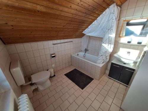 Koupelna v ubytování Ferienchalet Hechingen