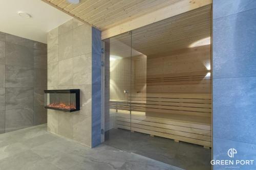Ванная комната в Apartament 503 See&Spa Kołobrzeg Podczele basen i spa w cenie
