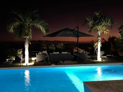 VILLA POINTE DES CHATEAUX VUE IMPRENABLE内部或周边的泳池